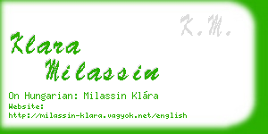 klara milassin business card