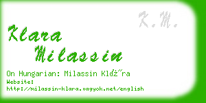 klara milassin business card